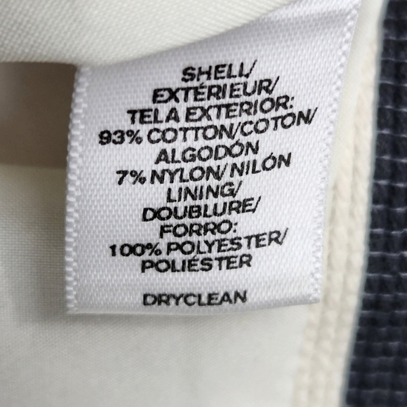 Ann Taylor LOFT Cream Tan Charcoal Black Striped Neutral Skirt Women's Size 2 - Picture 8 of 8